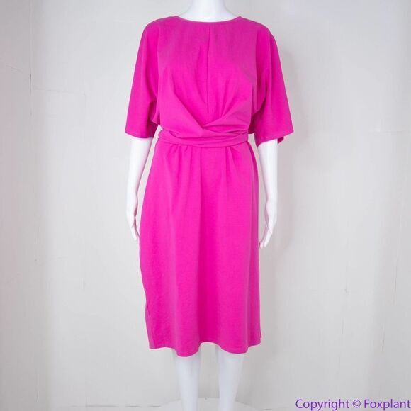 NEW Eloquii Pink Cross Front Flutter Sleeve Dress, size 26 - Picture 12 of 15